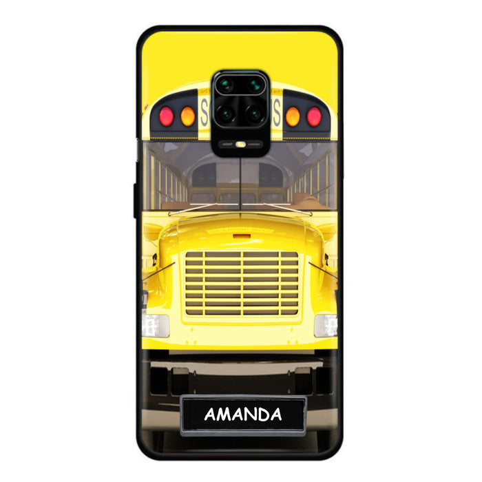 Personalized School Bus Phone Case - Gift Idea For School Bus Lovers - Case For iPhone, Samsung and Xiaomi