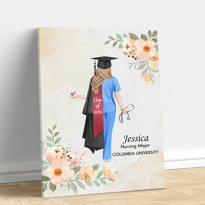 Personalized Nursing School Graduation Vertical Canvas - Best Gift Idea For Nurse/Future Nurse - Class Of 2025