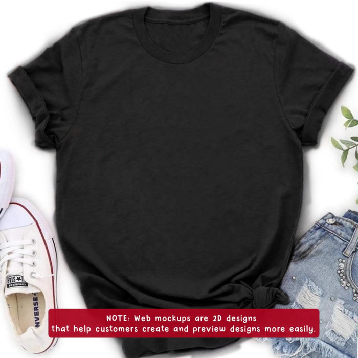Personalized Portrait Dad Father Figure Embroidered T-Shirt - Gift Idea For Father's Day