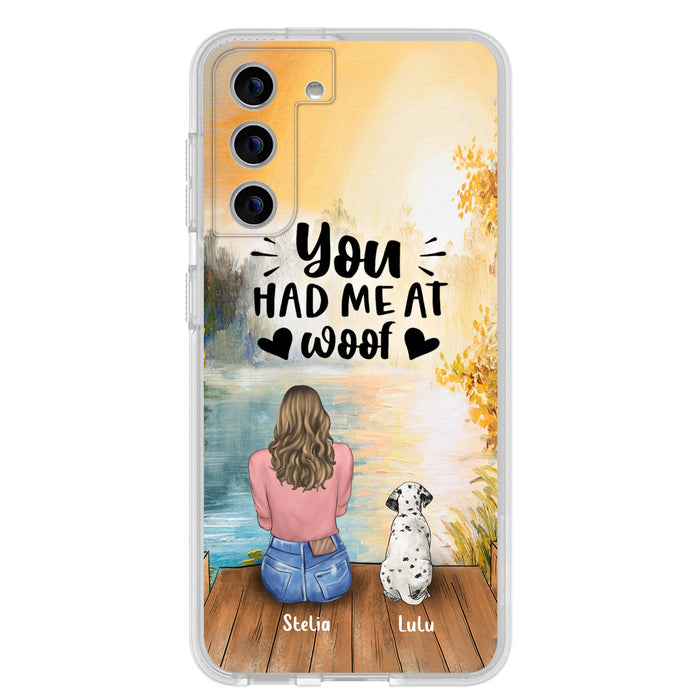 Personalized Dog Mom Phone Case - Gifts For Dog Lovers With Up to 4 Dogs - You Had Me At Woof - Case For iPhone, Samsung