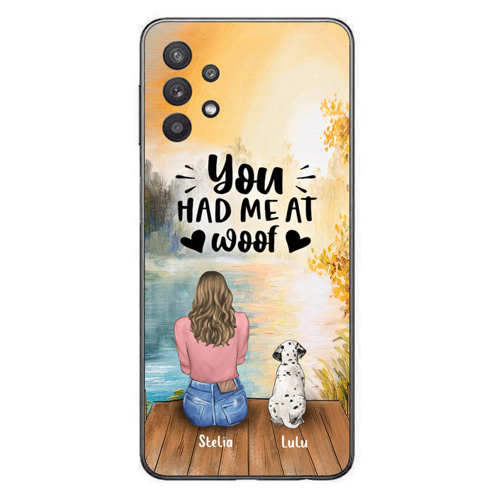 Personalized Dog Mom Phone Case - Gifts For Dog Lovers With Up to 4 Dogs - You Had Me At Woof - Case For iPhone, Samsung