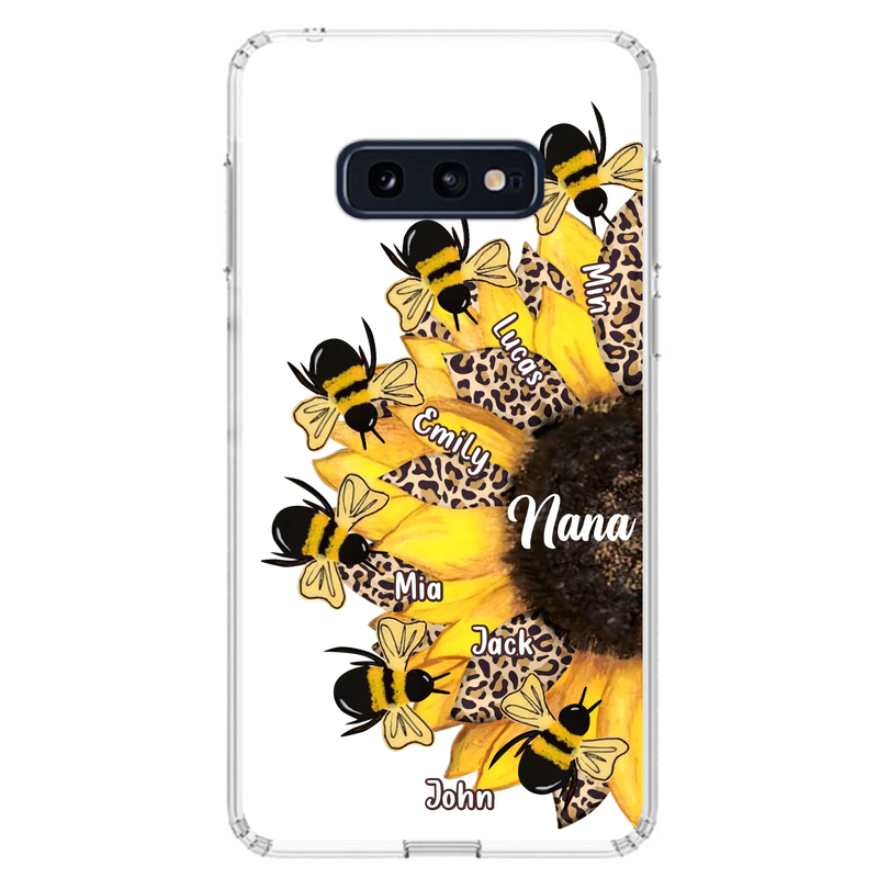 Custom Sunflower Grandma Phone Case - Mother's Day Gift Idea for Mom/Grandma