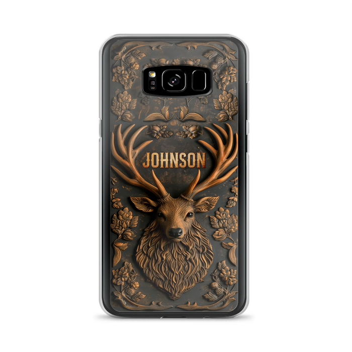 Personalized Deer Hunting 3D Printed Effect Phone Case - Gift Idea For Hunting Lover - Case For iPhone/Samsung