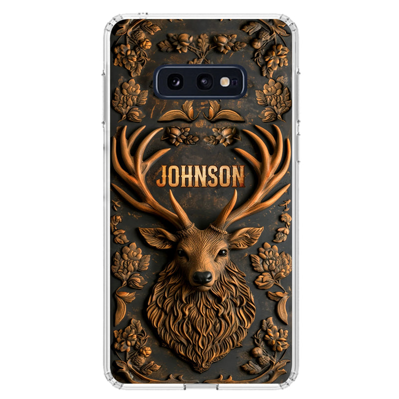 Personalized Deer Hunting 3D Printed Effect Phone Case - Gift Idea For Hunting Lover - Case For iPhone/Samsung
