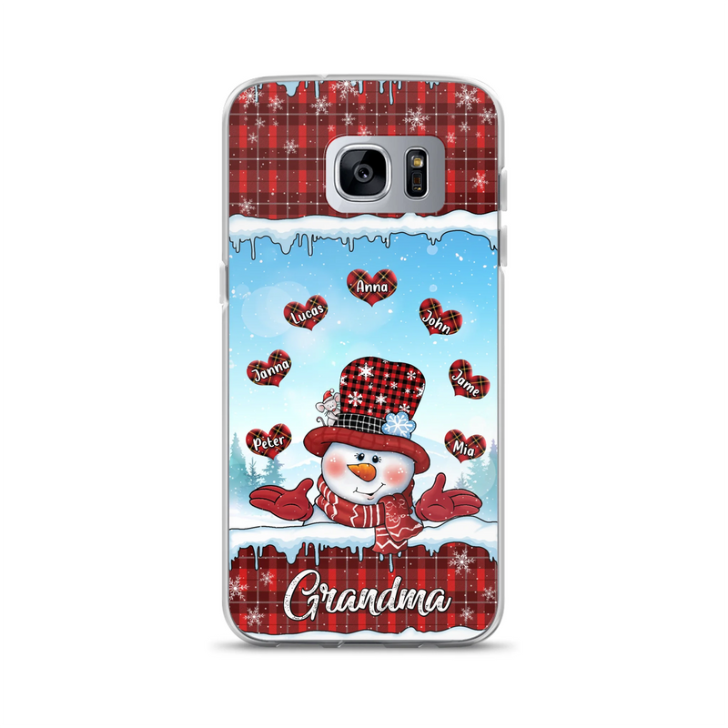 Custom Personalized Grandma Children Phone Case - Christmas Gift For Grandma/ Mom - Upto 7 Kids - Case For iPhone/ Samsung