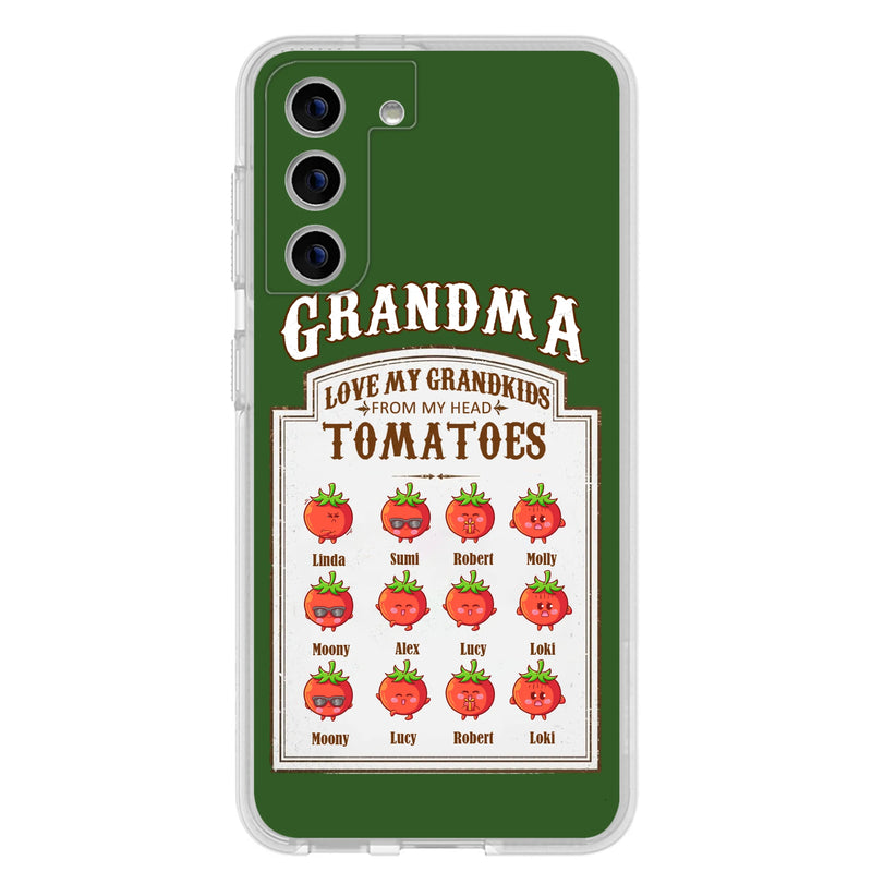 Custom Personalized Grandma Tomatoes Phone Case - Gift Idea For Mother's Day/Grandma- Upto 12 Tomatoes - Case For iPhone/ Samsung