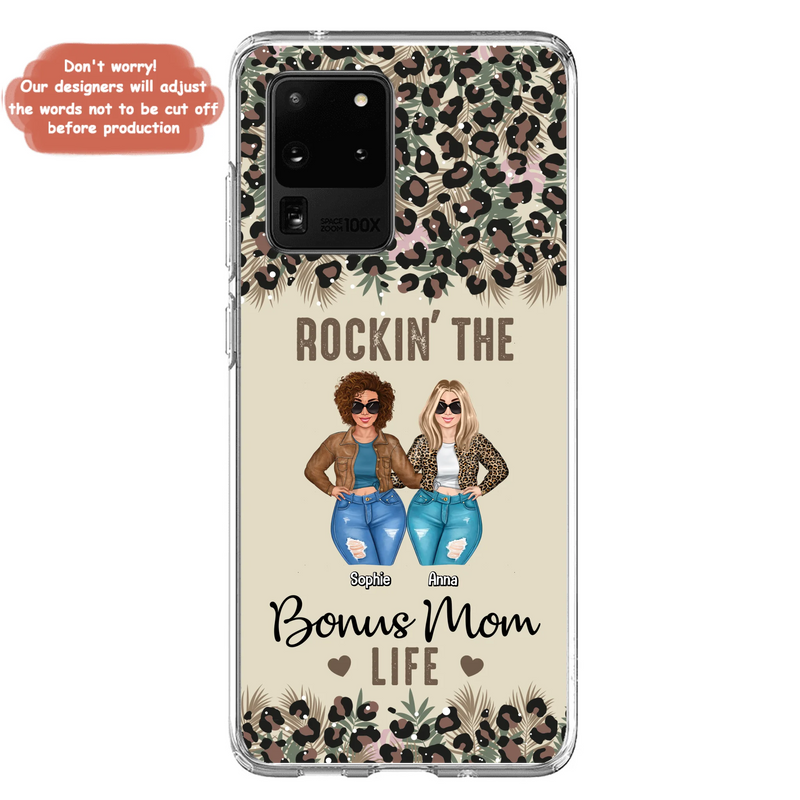 Custom Personalized Bonus Mom Phone Case - Gift Idea For Mother's Day - Rockin' The Bonus Mom Life - Case For iPhone & Samsung