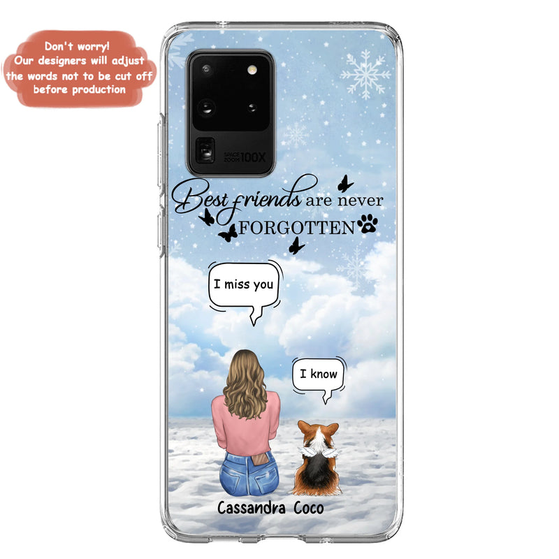 Personalized Memorial Pet Phone Case - Upto 3 Pets - Memorial Gift Idea For Dog/Cat/Rabbits Owners - I Miss You - Case For iPhone/Samsung