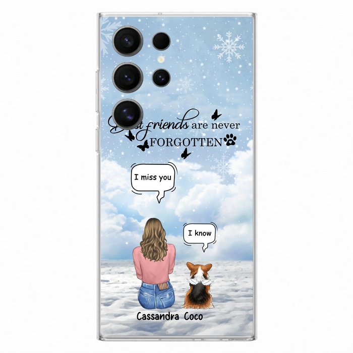 Personalized Memorial Pet Phone Case - Upto 3 Pets - Memorial Gift Idea For Dog/Cat/Rabbits Owners - I Miss You - Case For iPhone/Samsung