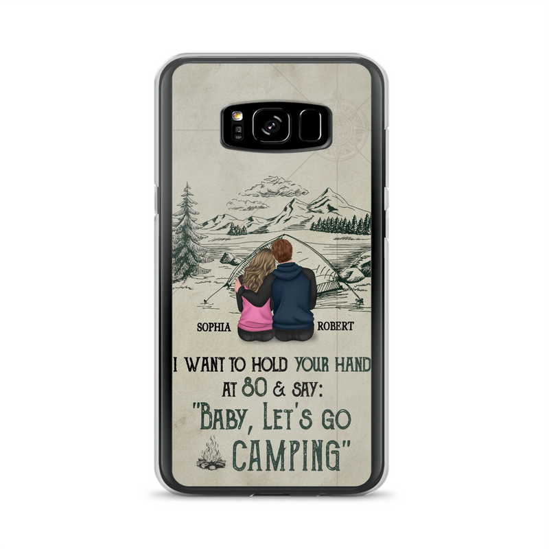 Custom Personalized Couple Phone Case - Gift Idea For Couple - Case For iPhone/Samsung - Baby Let's Go Camping