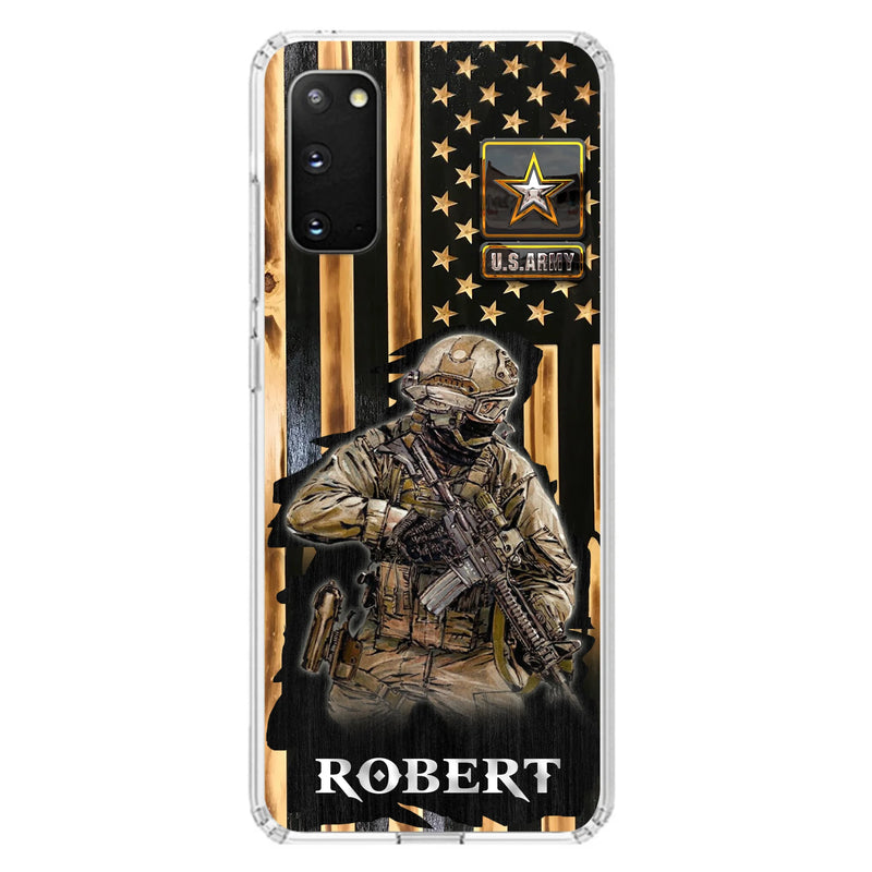Custom Personalized Veteran US Flag Phone Case - Gift Idea For Veteran/ Soldier - Case For iPhone/ Samsung