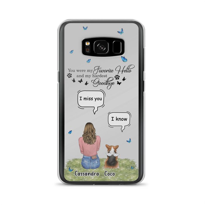 Personalized Pet Phone Case - Up to 4 Pets - Mother's Day Gift Idea For Couple/Dog/Cat Lover - You Were My Favorite Hello - Case For iPhone/Samsung