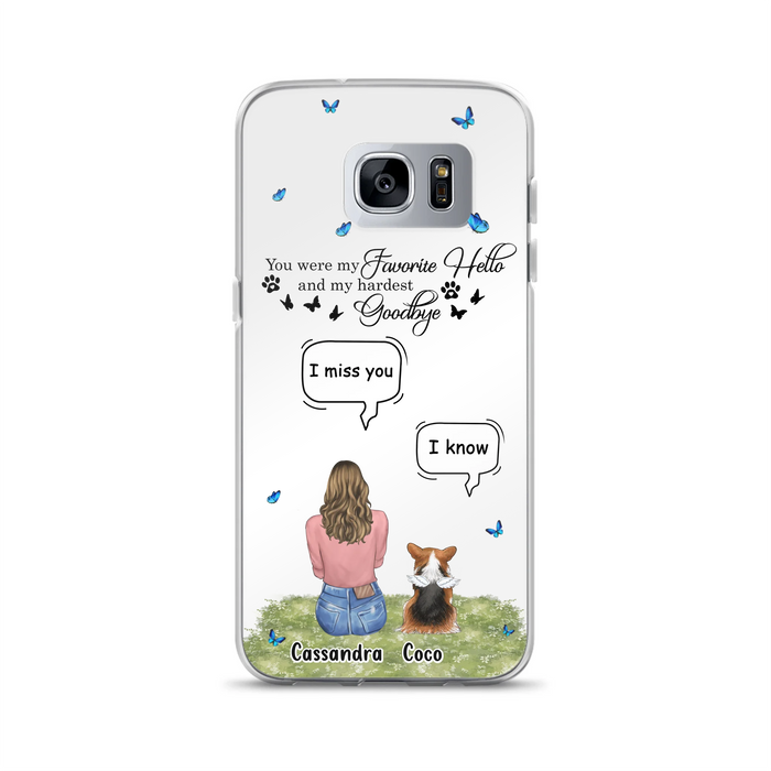 Personalized Pet Phone Case - Up to 4 Pets - Mother's Day Gift Idea For Couple/Dog/Cat Lover - You Were My Favorite Hello - Case For iPhone/Samsung