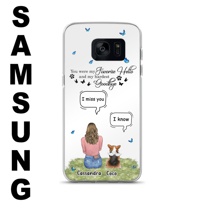 Personalized Pet Phone Case - Up to 4 Pets - Mother's Day Gift Idea For Couple/Dog/Cat Lover - You Were My Favorite Hello - Case For iPhone/Samsung