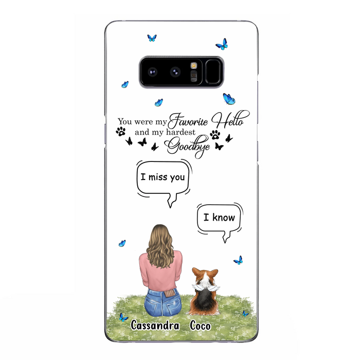 Personalized Pet Phone Case - Up to 4 Pets - Mother's Day Gift Idea For Couple/Dog/Cat Lover - You Were My Favorite Hello - Case For iPhone/Samsung