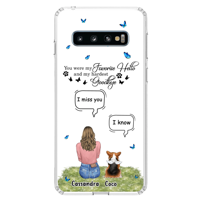 Personalized Pet Phone Case - Up to 4 Pets - Mother's Day Gift Idea For Couple/Dog/Cat Lover - You Were My Favorite Hello - Case For iPhone/Samsung