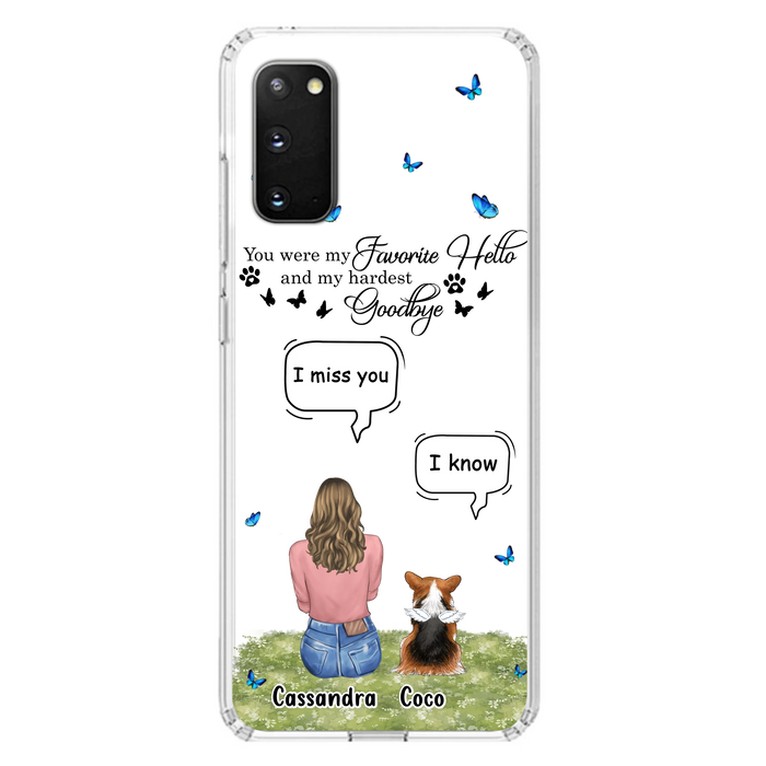 Personalized Pet Phone Case - Up to 4 Pets - Mother's Day Gift Idea For Couple/Dog/Cat Lover - You Were My Favorite Hello - Case For iPhone/Samsung