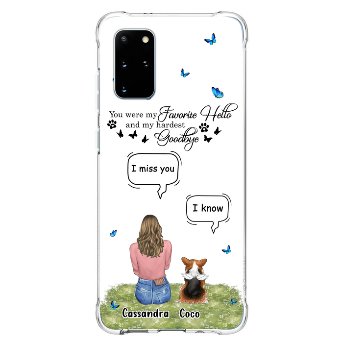 Personalized Pet Phone Case - Up to 4 Pets - Mother's Day Gift Idea For Couple/Dog/Cat Lover - You Were My Favorite Hello - Case For iPhone/Samsung