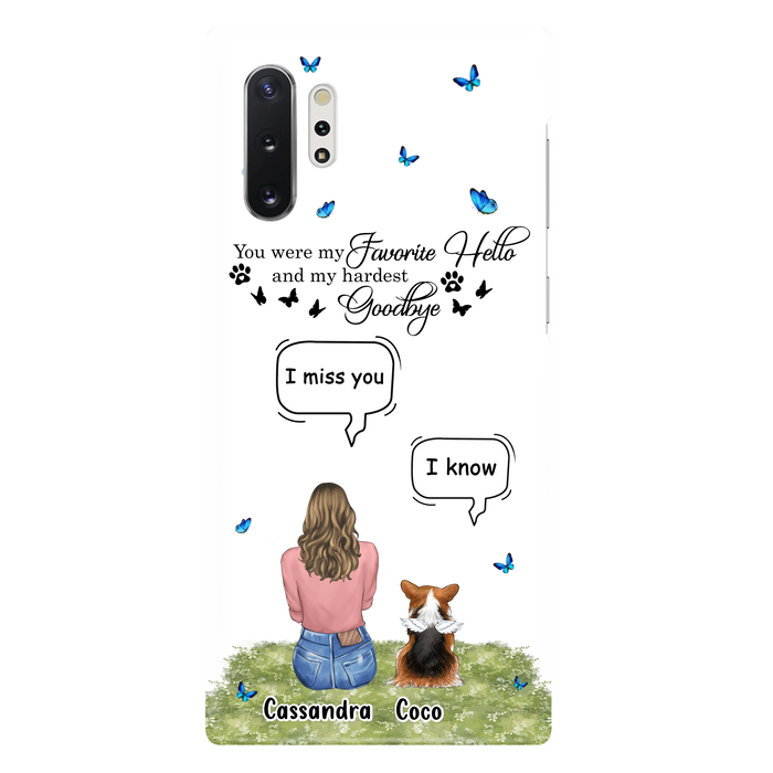 Personalized Pet Phone Case - Up to 4 Pets - Mother's Day Gift Idea For Couple/Dog/Cat Lover - You Were My Favorite Hello - Case For iPhone/Samsung