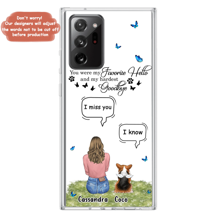 Personalized Pet Phone Case - Up to 4 Pets - Mother's Day Gift Idea For Couple/Dog/Cat Lover - You Were My Favorite Hello - Case For iPhone/Samsung