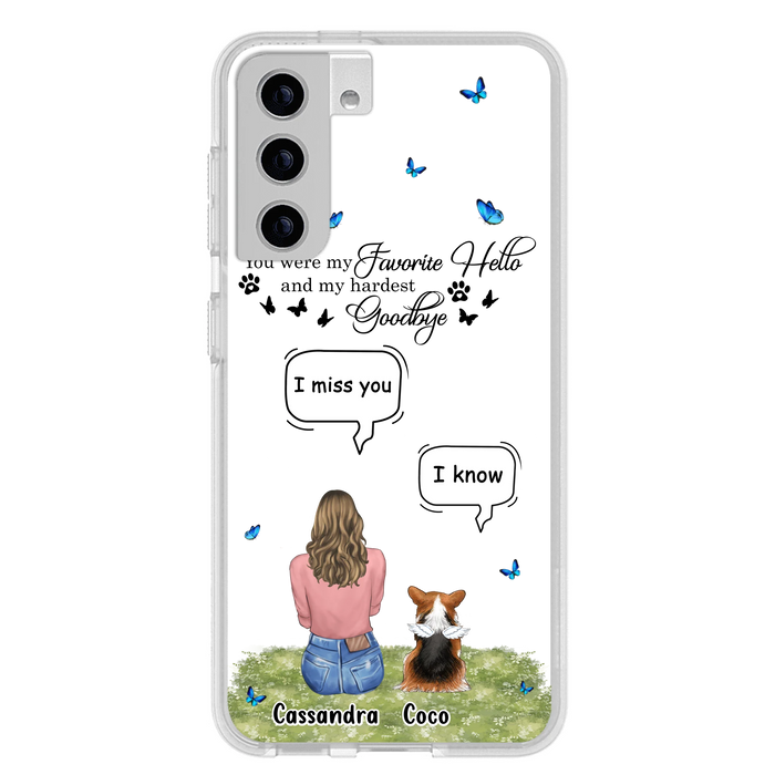 Personalized Pet Phone Case - Up to 4 Pets - Mother's Day Gift Idea For Couple/Dog/Cat Lover - You Were My Favorite Hello - Case For iPhone/Samsung