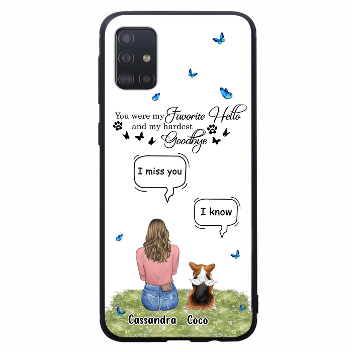 Personalized Pet Phone Case - Up to 4 Pets - Mother's Day Gift Idea For Couple/Dog/Cat Lover - You Were My Favorite Hello - Case For iPhone/Samsung