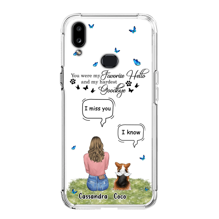 Personalized Pet Phone Case - Up to 4 Pets - Mother's Day Gift Idea For Couple/Dog/Cat Lover - You Were My Favorite Hello - Case For iPhone/Samsung