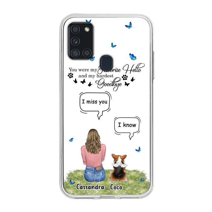 Personalized Pet Phone Case - Up to 4 Pets - Mother's Day Gift Idea For Couple/Dog/Cat Lover - You Were My Favorite Hello - Case For iPhone/Samsung