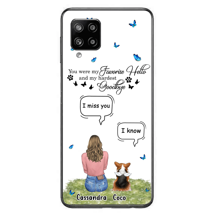 Personalized Pet Phone Case - Up to 4 Pets - Mother's Day Gift Idea For Couple/Dog/Cat Lover - You Were My Favorite Hello - Case For iPhone/Samsung