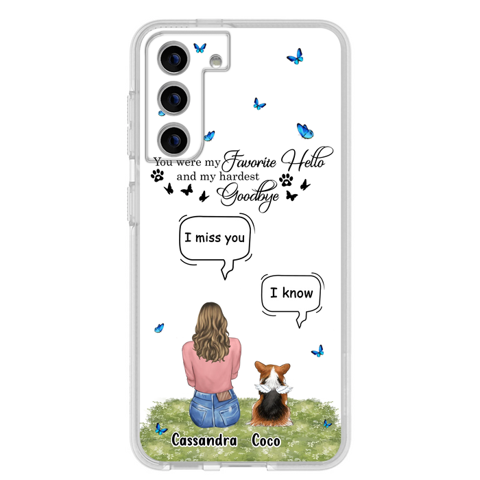Personalized Pet Phone Case - Up to 4 Pets - Mother's Day Gift Idea For Couple/Dog/Cat Lover - You Were My Favorite Hello - Case For iPhone/Samsung
