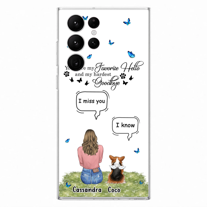 Personalized Pet Phone Case - Up to 4 Pets - Mother's Day Gift Idea For Couple/Dog/Cat Lover - You Were My Favorite Hello - Case For iPhone/Samsung