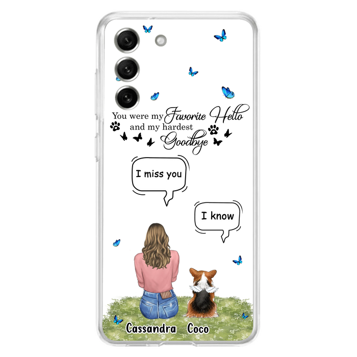 Personalized Pet Phone Case - Up to 4 Pets - Mother's Day Gift Idea For Couple/Dog/Cat Lover - You Were My Favorite Hello - Case For iPhone/Samsung