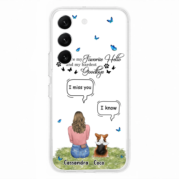 Personalized Pet Phone Case - Up to 4 Pets - Mother's Day Gift Idea For Couple/Dog/Cat Lover - You Were My Favorite Hello - Case For iPhone/Samsung