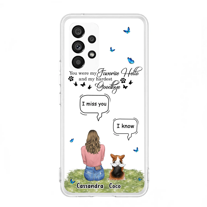 Personalized Pet Phone Case - Up to 4 Pets - Mother's Day Gift Idea For Couple/Dog/Cat Lover - You Were My Favorite Hello - Case For iPhone/Samsung