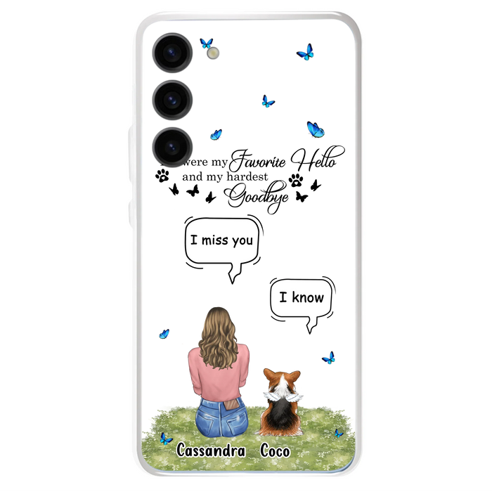 Personalized Pet Phone Case - Up to 4 Pets - Mother's Day Gift Idea For Couple/Dog/Cat Lover - You Were My Favorite Hello - Case For iPhone/Samsung