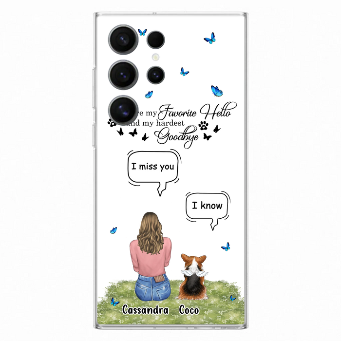Personalized Pet Phone Case - Up to 4 Pets - Mother's Day Gift Idea For Couple/Dog/Cat Lover - You Were My Favorite Hello - Case For iPhone/Samsung