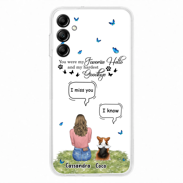 Personalized Pet Phone Case - Up to 4 Pets - Mother's Day Gift Idea For Couple/Dog/Cat Lover - You Were My Favorite Hello - Case For iPhone/Samsung