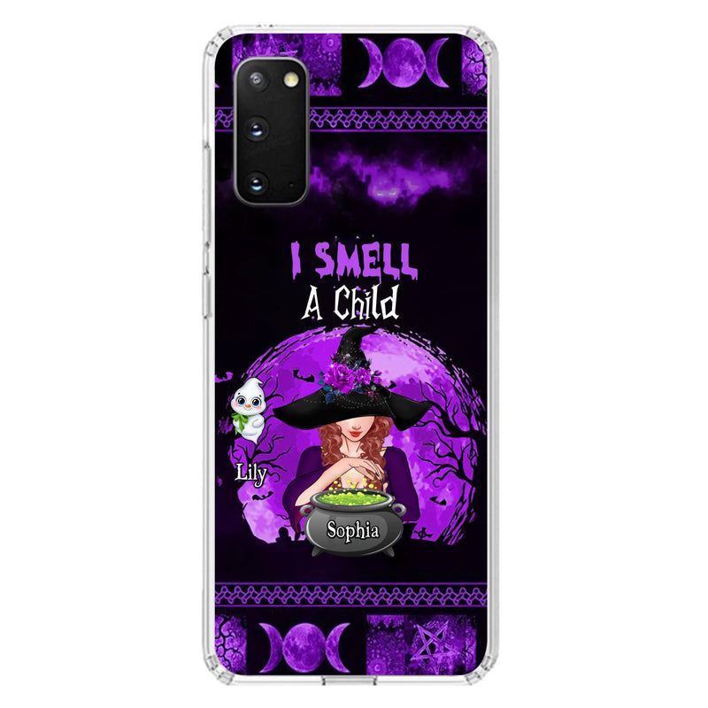 Personalized Witch Phone Case - Up to 10 Children - Halloween Gift Idea for Family - I Smell Children - Case for iPhone/Samsung