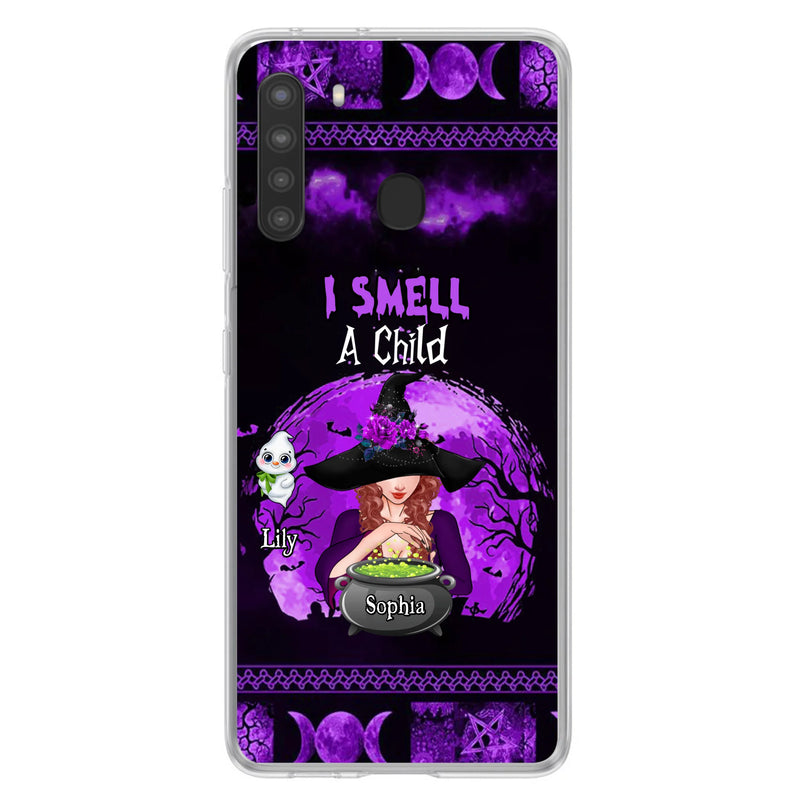 Personalized Witch Phone Case - Up to 10 Children - Halloween Gift Idea for Family - I Smell Children - Case for iPhone/Samsung