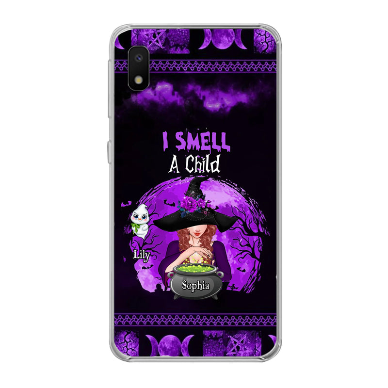 Personalized Witch Phone Case - Up to 10 Children - Halloween Gift Idea for Family - I Smell Children - Case for iPhone/Samsung