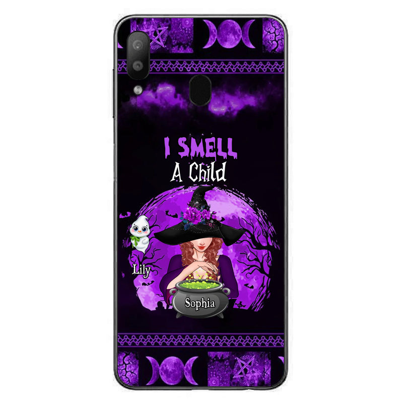 Personalized Witch Phone Case - Up to 10 Children - Halloween Gift Idea for Family - I Smell Children - Case for iPhone/Samsung