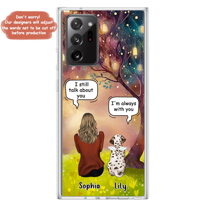 Custom Personalized Memorial Dog Mom Phone Case - Upto 3 Dogs - Memorial Gift Idea for Dog Lovers - I'm Always With You