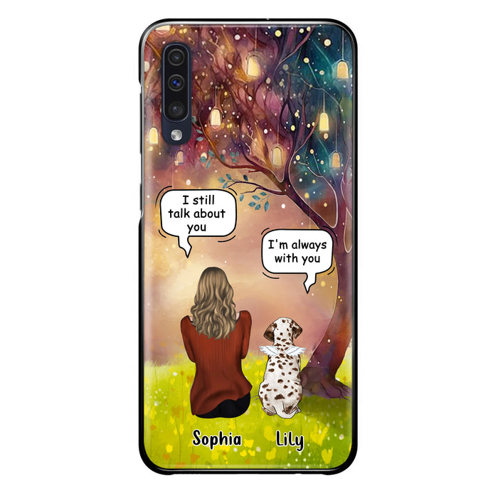 Custom Personalized Memorial Dog Mom Phone Case - Upto 3 Dogs - Memorial Gift Idea for Dog Lovers - I'm Always With You