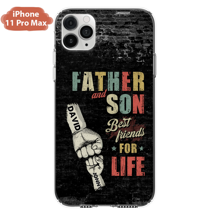Custom Personalized Father Phone Case - Upto 5 Children - Father's Day Gift Idea from Sons/Daughters - Father And Son/Daughter Best Friends For Life - Case for iPhone/Samsung