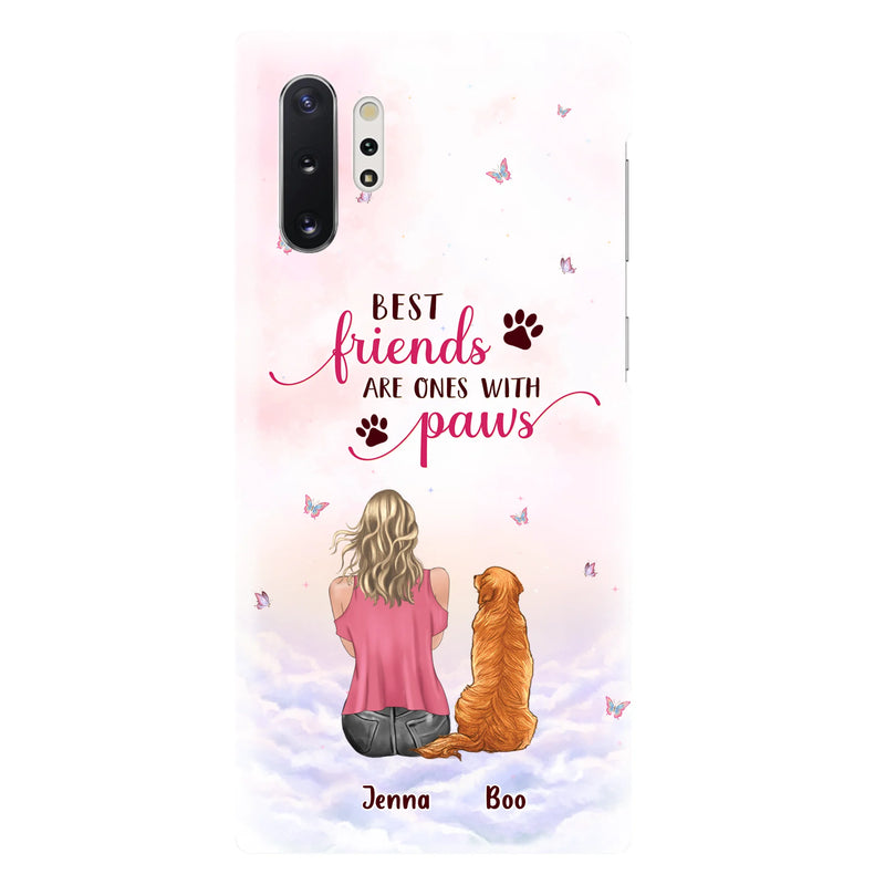 Custom Personalized Dog Mom Phone Case - Upto 5 Dogs - Mother's Day Gift Idea For Dog Lovers - Best Friends Are Ones With Paws - Case for iPhone/Samsung