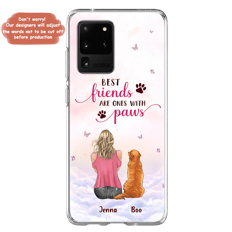 Custom Personalized Dog Mom Phone Case - Upto 5 Dogs - Mother's Day Gift Idea For Dog Lovers - Best Friends Are Ones With Paws - Case for iPhone/Samsung