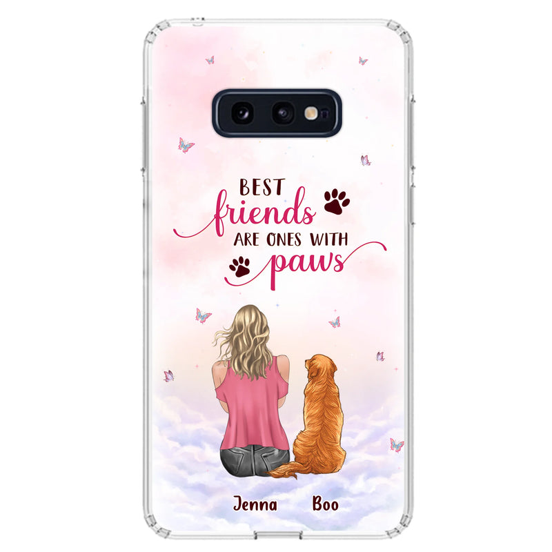 Custom Personalized Dog Mom Phone Case - Upto 5 Dogs - Mother's Day Gift Idea For Dog Lovers - Best Friends Are Ones With Paws - Case for iPhone/Samsung