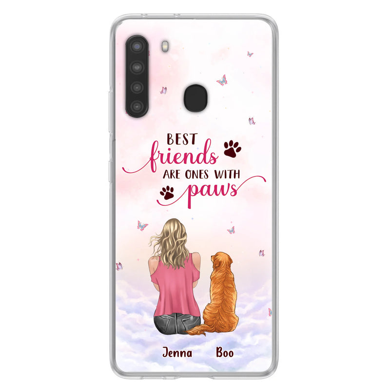 Custom Personalized Dog Mom Phone Case - Upto 5 Dogs - Mother's Day Gift Idea For Dog Lovers - Best Friends Are Ones With Paws - Case for iPhone/Samsung