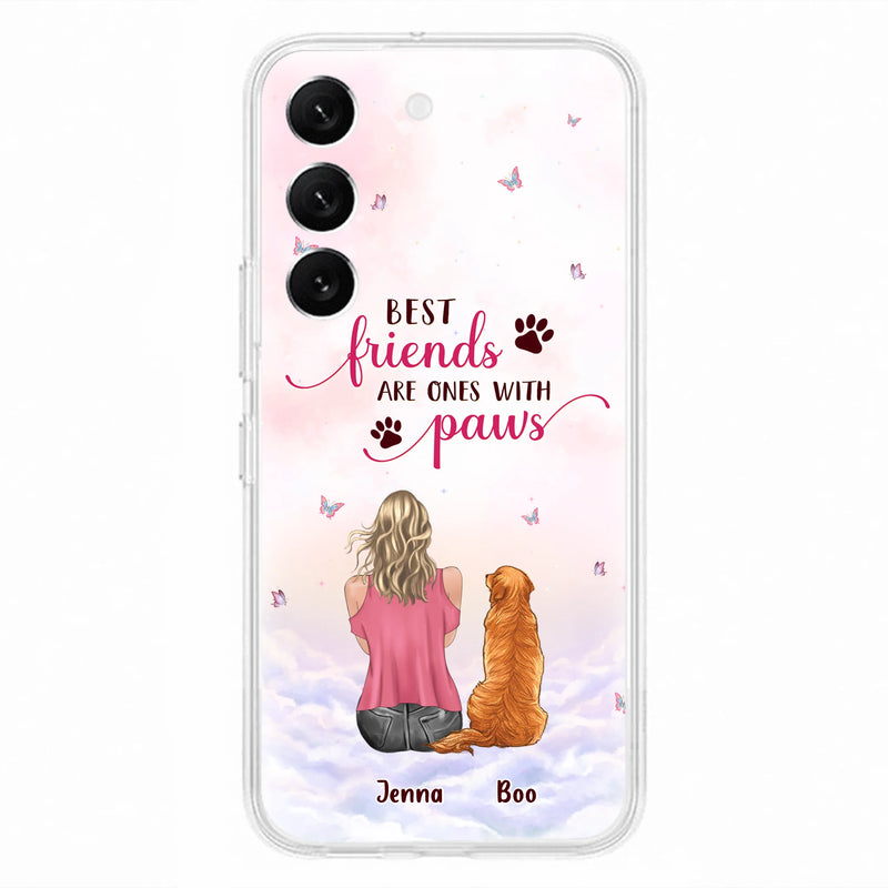 Custom Personalized Dog Mom Phone Case - Upto 5 Dogs - Mother's Day Gift Idea For Dog Lovers - Best Friends Are Ones With Paws - Case for iPhone/Samsung