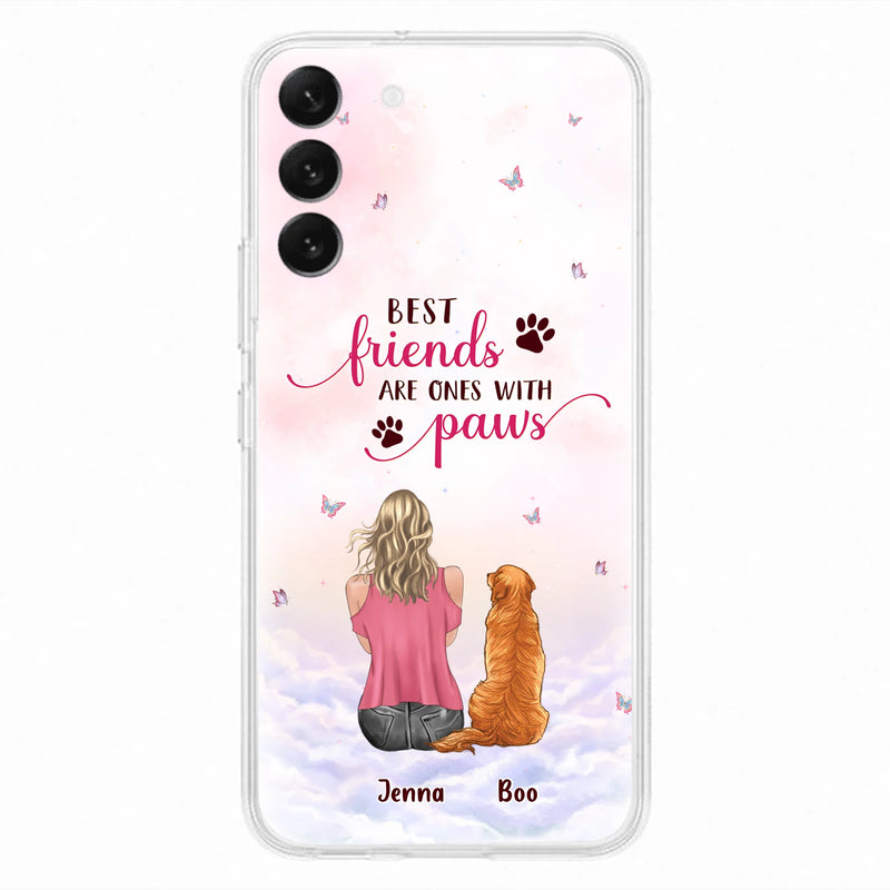 Custom Personalized Dog Mom Phone Case - Upto 5 Dogs - Mother's Day Gift Idea For Dog Lovers - Best Friends Are Ones With Paws - Case for iPhone/Samsung